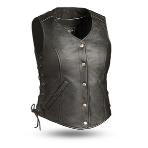 First Classics Ladies Leather Motorcycle Vests: FIL566RCSL, Side Lace First Classics Ladies Leather Motorcycle Vests: FIL566RCSL, Side Lace