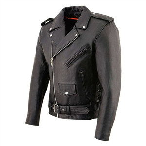 Men's UNIK Leather Biker Jacket | Side-Lace Motorcycle Jacket