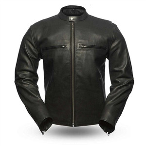 Perforated Leather Motorcycle Jacket, Turbine, First Classics Perforated Leather Motorcycle Jacket, Turbine, First Classics