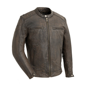 First MFG Lightweight Distressed Leather Motorcycle Jacket with thermal liner and concealed carry pockets First MFG Lightweight Distressed Leather Motorcycle Jacket with thermal liner and concealed carry pockets