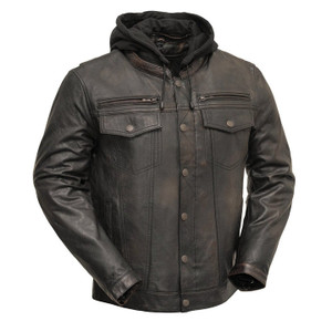 First Classics Men's Distressed Leather Moto Jacket First Classics Men's Distressed Leather Moto Jacket