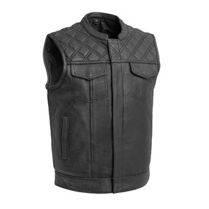 First Classics Downside Men's Leather Club Vest, Diamond Quilted First Classics Downside Men's Leather Club Vest, Diamond Quilted