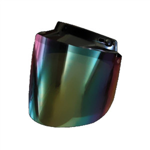 Daytona Rainbow flip-up helmet face shield – 3-snap universal fit, anti-scratch coating, UV protection