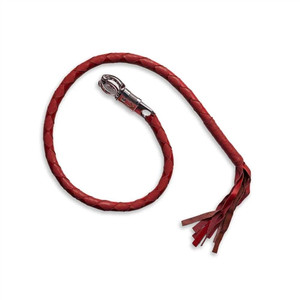 Get Back Motorcycle Whips - Red Braided Leather Get Back Motorcycle Whips - Red Braided Leather