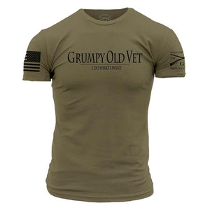Grunt Style Shirts, Grumpy Old Vet, Military Green Grunt Style Shirts, Grumpy Old Vet, Military Green