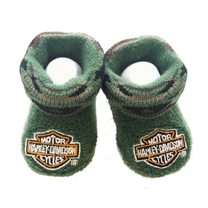 Harley-Davidson Baby Booties: 0-3M Green Camo, Gift Harley-Davidson Baby Booties: 0-3M Green Camo, Gift