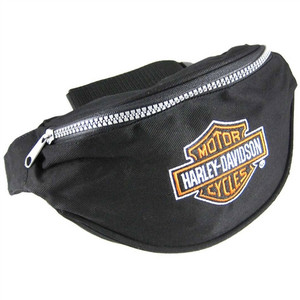 Harley-Davidson Black Fanny Pack, Waist Bag, Black Logo Harley-Davidson Black Fanny Pack, Waist Bag, Black Logo