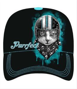 Lethal Threat, Purrfect Cat Moto Baseball Hat, Ladies Bike Apparel Lethal Threat, Purrfect Cat Moto Baseball Hat, Ladies Bike Apparel