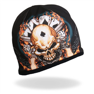 Dead Man Skull Beanie Biker Hat by Hot Leathers Dead Man Skull Beanie Biker Hat by Hot Leathers