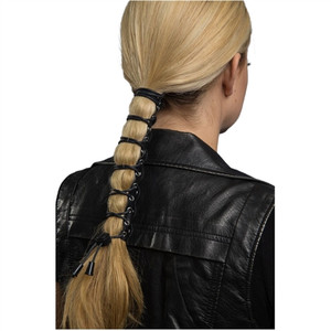 Lace-Up Black Leather Biker Hair Glove 8-Inch Lace-Up Black Leather Biker Hair Glove 8-Inch