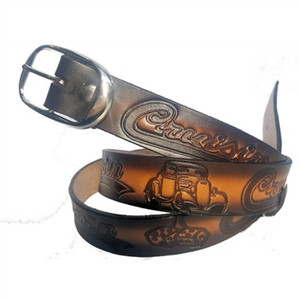 Embossed Leather Belt Removable Buckle: Classic Cruisin' Embossed Leather Belt Removable Buckle: Classic Cruisin'