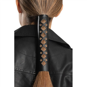 Diamond Cut-Out Black Leather Biker Hair Glove 8-Inch Diamond Cut-Out Black Leather Biker Hair Glove 8-Inch