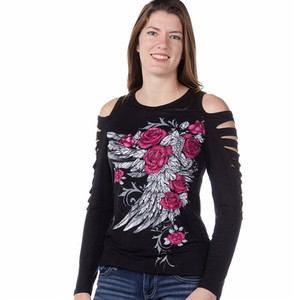 Bold & Beautiful Long Sleeve Rose Shirt, Liberty Wear Bold & Beautiful Long Sleeve Rose Shirt, Liberty Wear