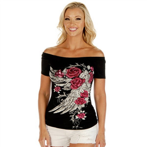 Blossomed Elegance Bling Rose Shirt, Liberty Wear #7642 Blossomed Elegance Bling Rose Shirt, Liberty Wear #7642