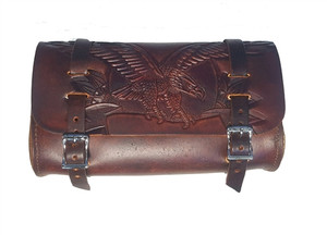 Antique Leather Brown Motorcycle Tool Bag Antique Leather Brown Motorcycle Tool Bag