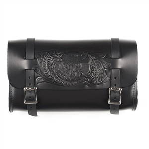 Embossed USA Eagle Leather Motorcycle Tool Bag Embossed USA Eagle Leather Motorcycle Tool Bag