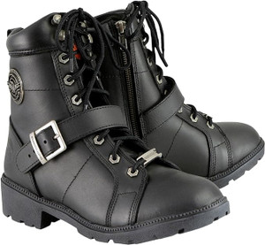 Milwaukee Leather MBL9325 Women's Lace-Up Classic Motorcycle Boots Milwaukee Leather MBL9325 Women's Lace-Up Classic Motorcycle Boots