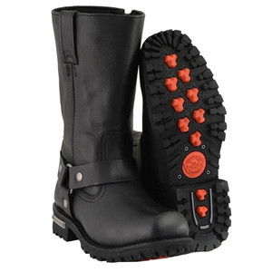 Milwaukee Leather Men's Black 11-Inch Classic Harness Motorcycle Boots with Square Toe Milwaukee Leather Men's Black 11-Inch Classic Harness Motorcycle Boots with Square Toe