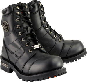 Milwaukee Leather Men's Classic Black 8-inch Lace-Up Logger Motorcycle Boots Milwaukee Leather Men's Classic Black 8-inch Lace-Up Logger Motorcycle Boots