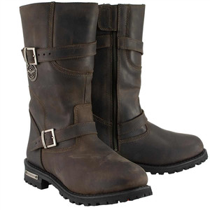 Milwaukee Leather MBM9063 Men's Distressed Brown Classic Engineer Motorcycle Boots Milwaukee Leather MBM9063 Men's Distressed Brown Classic Engineer Motorcycle Boots