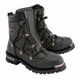 Milwaukee Leather MBM9075 Men's Black 6-inch Dual Zipper Motorcycle Boots
