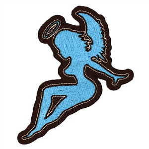Biker Patches Ladies Angel Mud Flap Girl, Lethal Threat Biker Patches Ladies Angel Mud Flap Girl, Lethal Threat