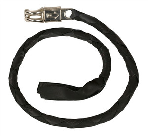 Black leather get back motorcycle whip genuine braided cowhide Black leather get back motorcycle whip genuine braided cowhide