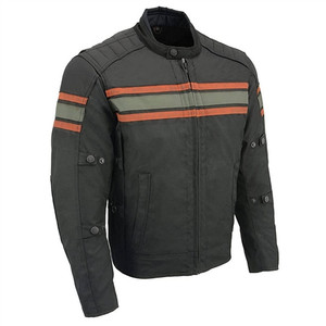 "Milwaukee Leather men's black textile motorcycle jacket with CE-approved armor and reflective piping "Milwaukee Leather men's black textile motorcycle jacket with CE-approved armor and reflective piping