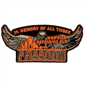 In Memory Of All Those Who Died Defending Freedom.. Biker Patch In Memory Of All Those Who Died Defending Freedom.. Biker Patch