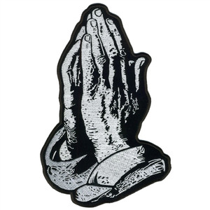 Prayer Hands - Embroidered Biker Patches from Hot Leathers Prayer Hands - Embroidered Biker Patches from Hot Leathers