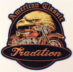 American Classic Large Biker Patch w/ Eagle, Hot Leathers American Classic Large Biker Patch w/ Eagle, Hot Leathers