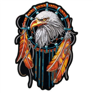 Large Eagle & Dream Catcher Patch w/ Feathers by Hot Leathers Large Eagle & Dream Catcher Patch w/ Feathers by Hot Leathers