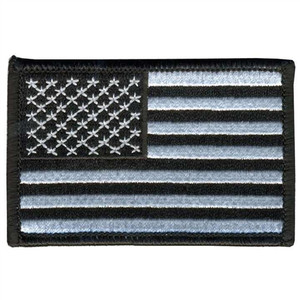 American Flag 3'' Motorcycle Patch, Black & White American Flag 3'' Motorcycle Patch, Black & White