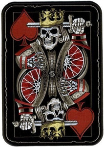 Suicide King Skull Car Biker Patch, Hot Leathers Suicide King Skull Car Biker Patch, Hot Leathers