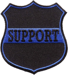 Police Support Badge Patch, Hot Leathers Biker Patches Police Support Badge Patch, Hot Leathers Biker Patches