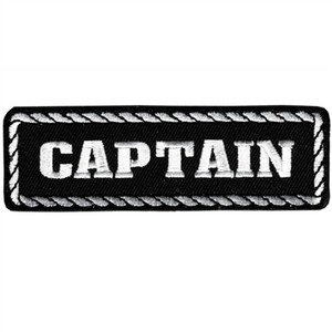 Captain Motorcycle Club Patch, Hot Leathers Captain Motorcycle Club Patch, Hot Leathers