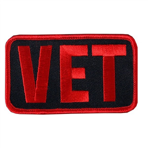 VET Embroidered Patch, Hot Leathers Biker Patches VET Embroidered Patch, Hot Leathers Biker Patches