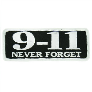 9-11 Never Forget Embroidered Patch by Hot Leathers 9-11 Never Forget Embroidered Patch by Hot Leathers