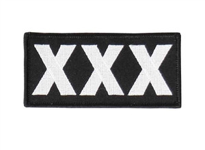 XXX Embroidered Patch by Hot Leathers XXX Embroidered Patch by Hot Leathers