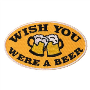 Hot Leathers Biker Patches: wish you were a beer Hot Leathers Biker Patches: wish you were a beer