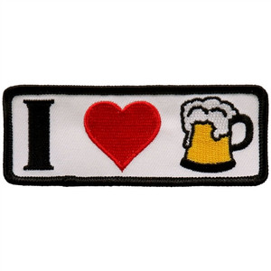 I <3 Beer Biker Patches, Hot Leathers Motorcycle Accessories I <3 Beer Biker Patches, Hot Leathers Motorcycle Accessories