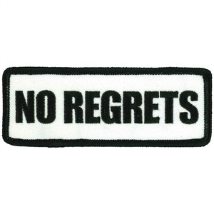 No Regrets Biker Patches by Hot Leathers No Regrets Biker Patches by Hot Leathers