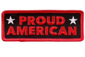Proud American Embroidered Patch, Hot Leathers Proud American Embroidered Patch, Hot Leathers