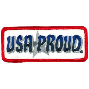 USA Proud Embroidered BikerPatch, Hot Leathers Patriotic Patches USA Proud Embroidered BikerPatch, Hot Leathers Patriotic Patches