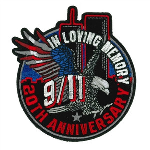 In Loving Memory 9-11 Patch, 20th Anniversary Twin Towers In Loving Memory 9-11 Patch, 20th Anniversary Twin Towers