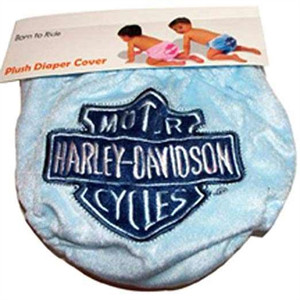Harley-Davidson Baby Clothes: Diaper Cover, Boys Blue Velour Harley-Davidson Baby Clothes: Diaper Cover, Boys Blue Velour