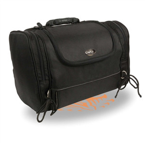 Milwaukee Performance SH684 Black Textile Sissy Bar Bag with Reflective Piping Milwaukee Performance SH684 Black Textile Sissy Bar Bag with Reflective Piping
