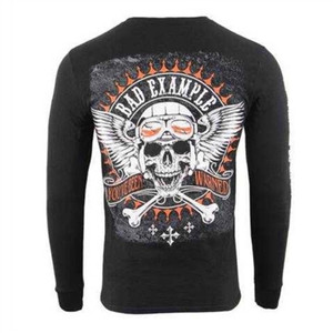 Men's Biker Clothing: Bad Example Motorcycle Skull Long Sleeve Shirt Men's Biker Clothing: Bad Example Motorcycle Skull Long Sleeve Shirt