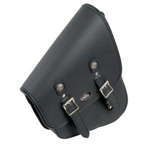 Right side motorcycle single swing arm bag black PVC