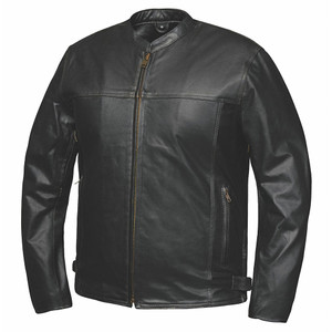 Unik Lightweight Leather Motorcycle Jacket in Black Unik Lightweight Leather Motorcycle Jacket in Black